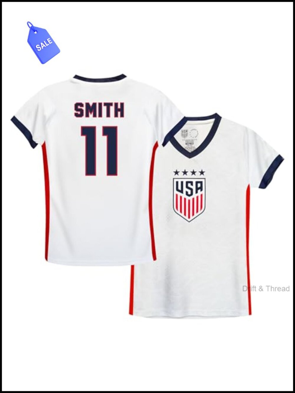 Officially Licensed USWNT Sophia Smith Girls Game Day Soccer Jersey Shirt